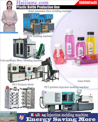 Da garrafa semi automática do ANIMAL DE ESTIMAÇÃO de 2 cavidades máquina de sopro da modelação por injeção do tampo da mesa da máquina micro
